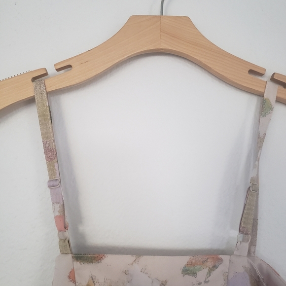 Urban Outfitters Pink Satin Mini Dress Sundress Medium Spring Summer Floral M - Picture 4 of 9